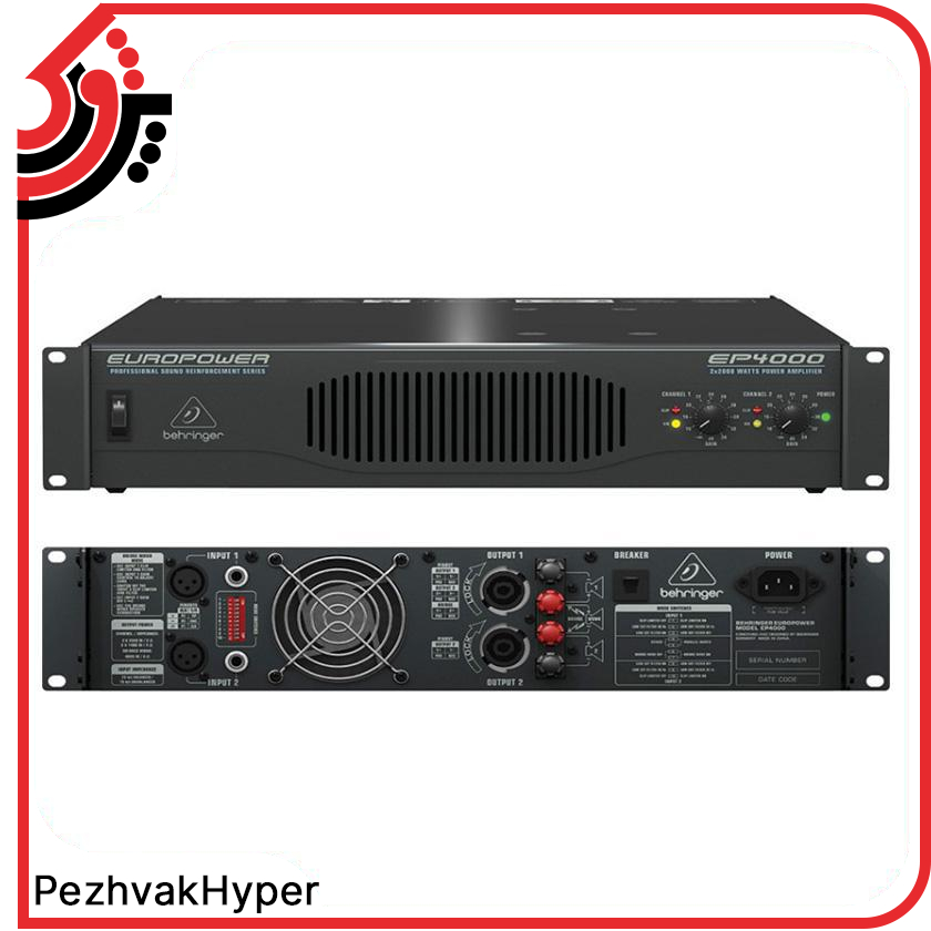 آمپلی فایر اهمی BEHRINGER-EUROPOWER EP4000 آمپلی فایر اهمی BEHRINGER-EUROPOWER EP4000