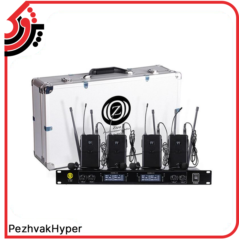 میکروفن بیسیم یقه ای زیکو Zico V-200C میکروفن بیسیم یقه ای زیکو Zico V-200C