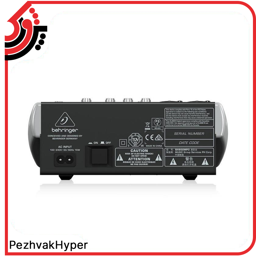 میکسر بهرینگر BEHRINGER-XENYX-QX602MP میکسر بهرینگر BEHRINGER-XENYX-QX602MP