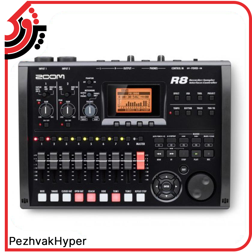 کارت صدا و رکوردر زوم ZOOM R8 کارت صدا و رکوردر زوم ZOOM R8