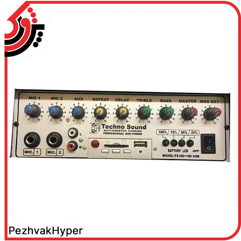 اکو همراه 6 اینچ شارژی تکنو سوند Tchno Sound TS100 اکو همراه 6 اینچ شارژی تکنو سوند Tchno Sound TS100